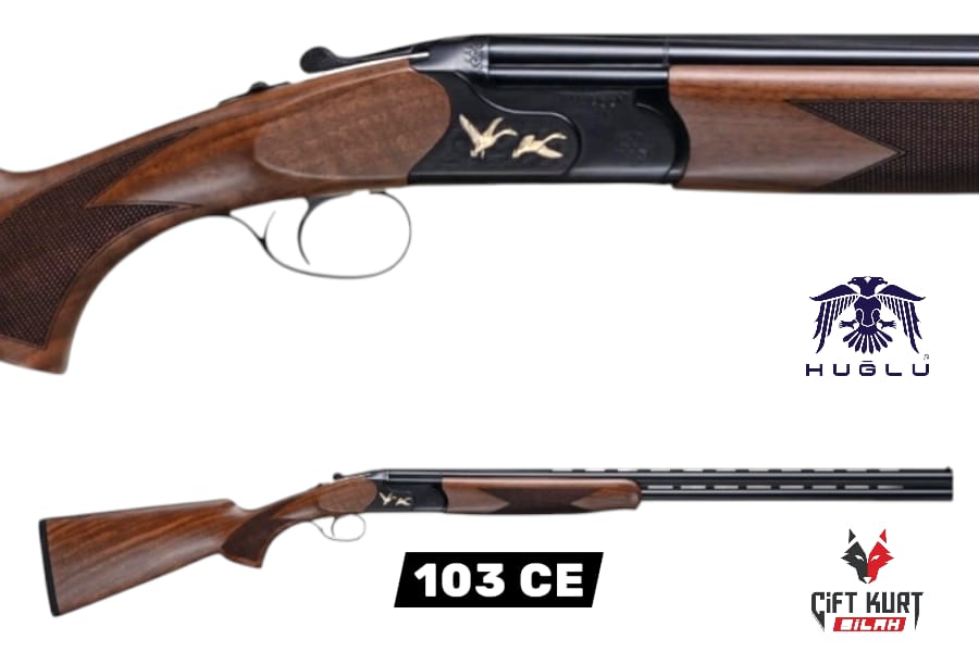 Huğlu 103 CE 12 Süperpoze Tek Tetik Ejektörlü Ağaç Siyah Av Tüfeği